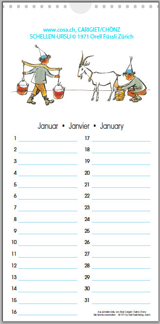 Geb Geburtstagskalender «Schellen-Ursli»